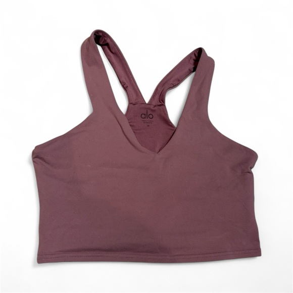 Alo The Real Bra Tank size medium mauve rose pink neutral sportsbra - Picture 3 of 8
